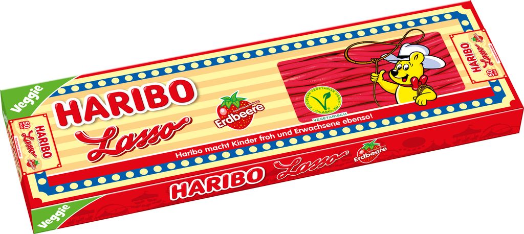 Haribo Lasso Erdbeere 50er - 3500g Produktbild 