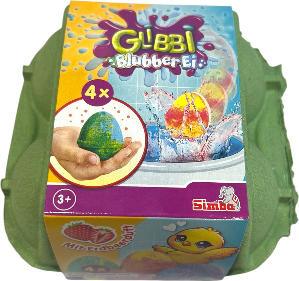 Simba Glibbi Blubber Ei 4x Badezusatz Badebomben Ostern Geschenk
