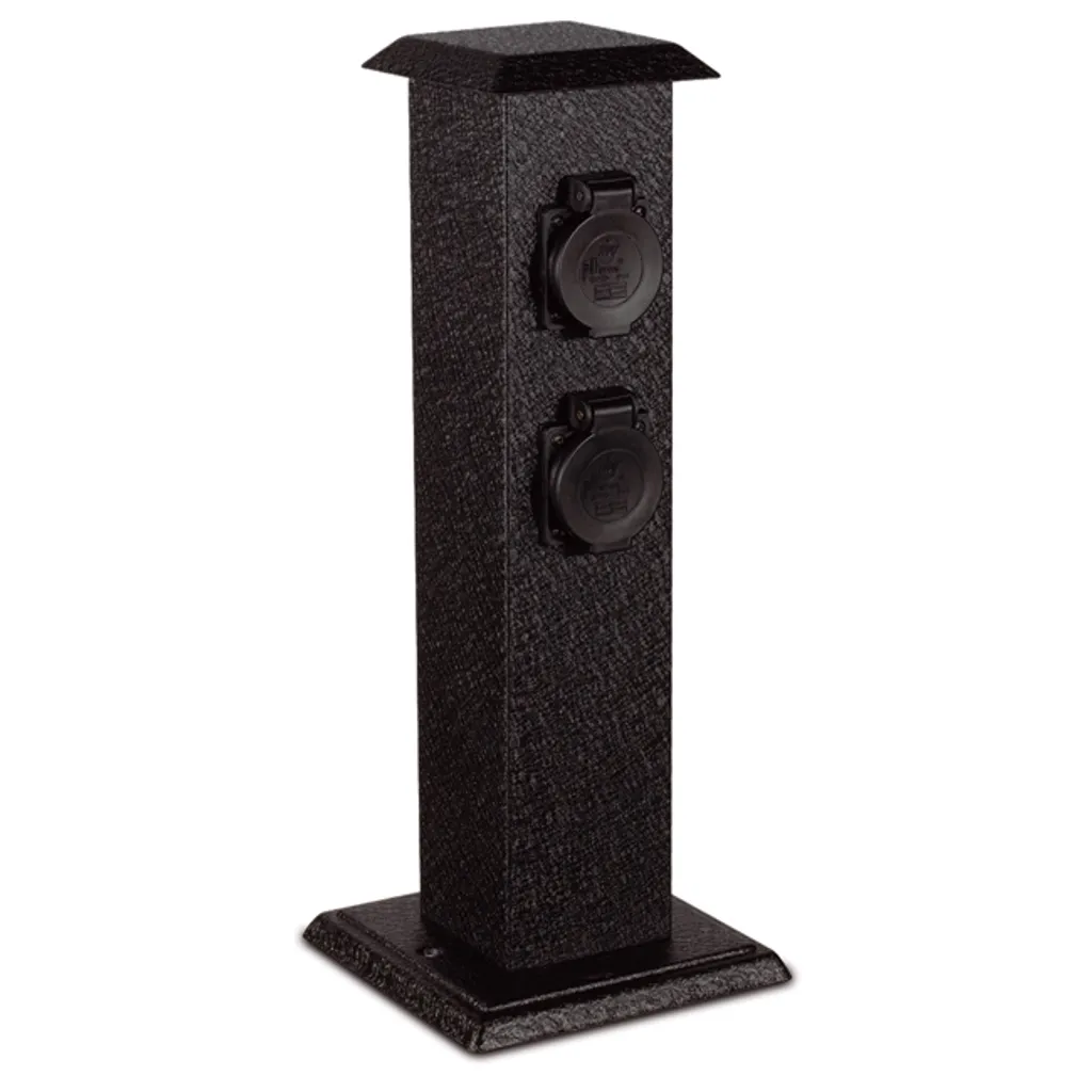 Bloc Prises de Jardin Extérieur Soliter 4 Ecolite en Acier Inoxydable