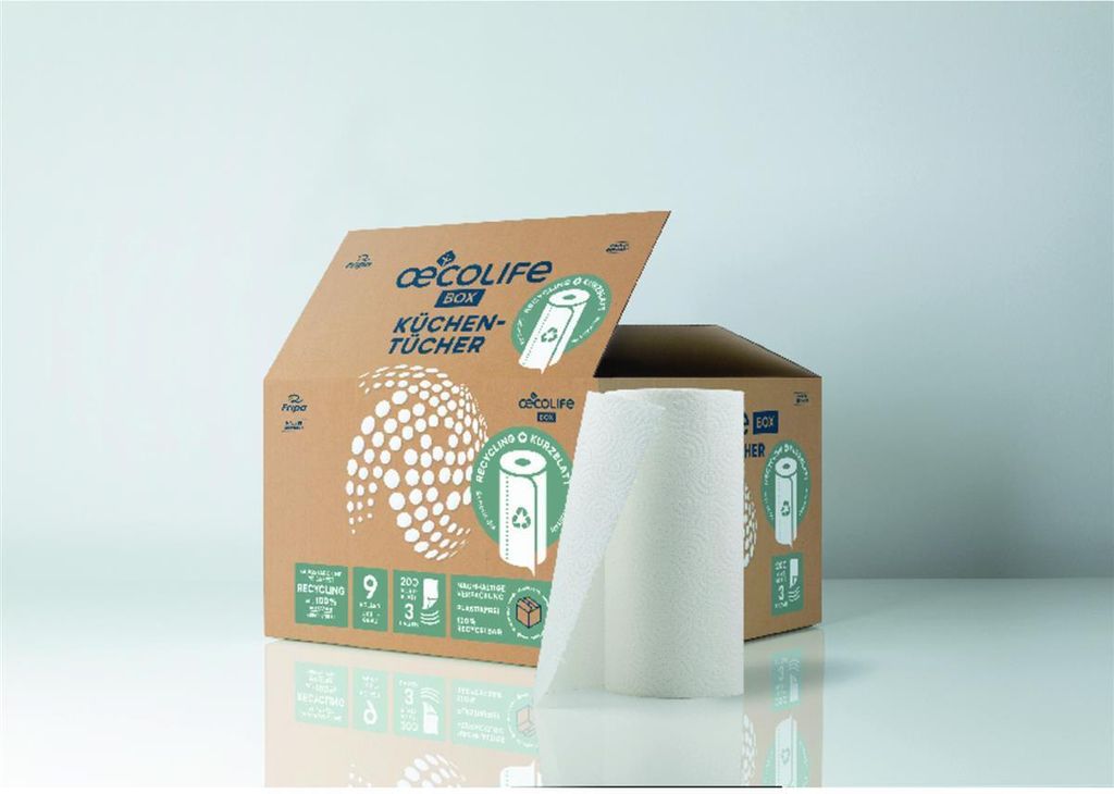 Fripa Küchenrollen OECOLIFE 3-lagig, 9 Rollen Produktbild 