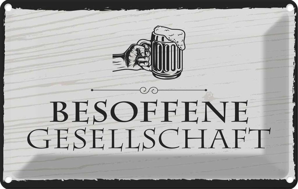 vianmo Blechschild 12x18 cm Stammtisch hier sitzen nur die Spruch Zitat