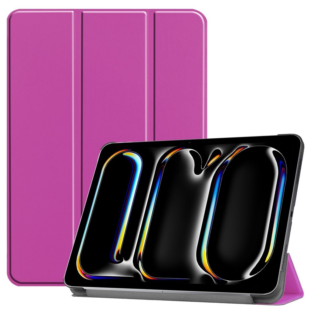 Für Apple iPad Pro 11 2024 3folt Wake UP Smart Cover Tablet Tasche Hülle Case Lila