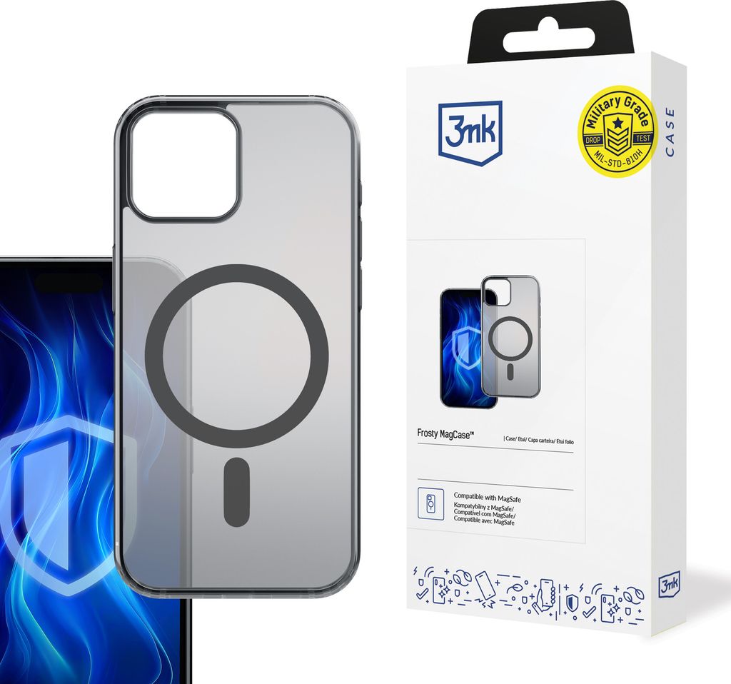 3MK Frosty MagCase iPhone 14 6,1" schwarz/schwarz Schutzhülle
