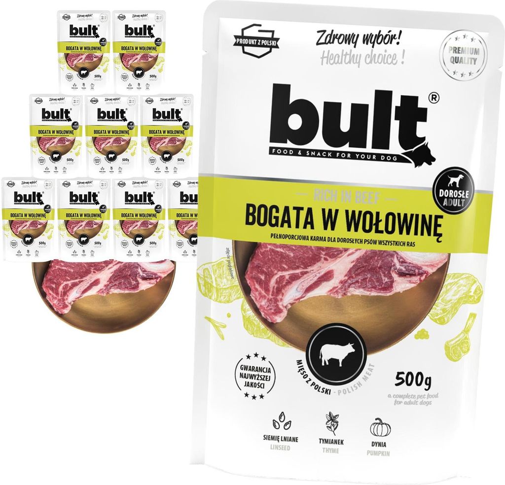 Bult | Feuchte Nahrung für Hunde - 10x500g - 75% Tierische Produktbild 