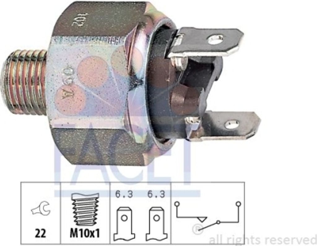 1 Bremslichtschalter FACET 7.1102 Italy - OE Equivalent für VW