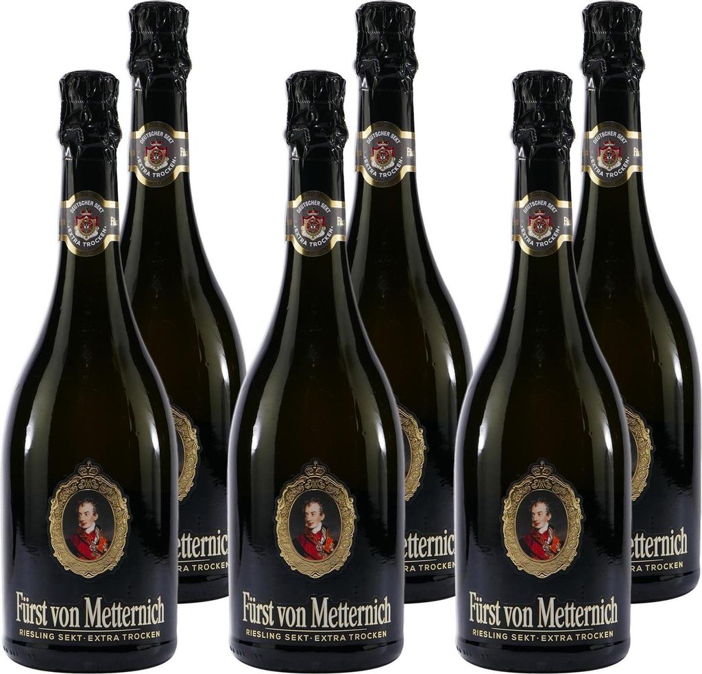 Fürst von Metternich Riesling Sekt Extra Trocken (6 x 0,75 Produktbild 