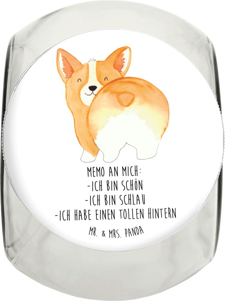 Mr. & Mrs. Panda Dose Corgi Po XL 2000ml - Weiß - Geschenk, Produktbild 