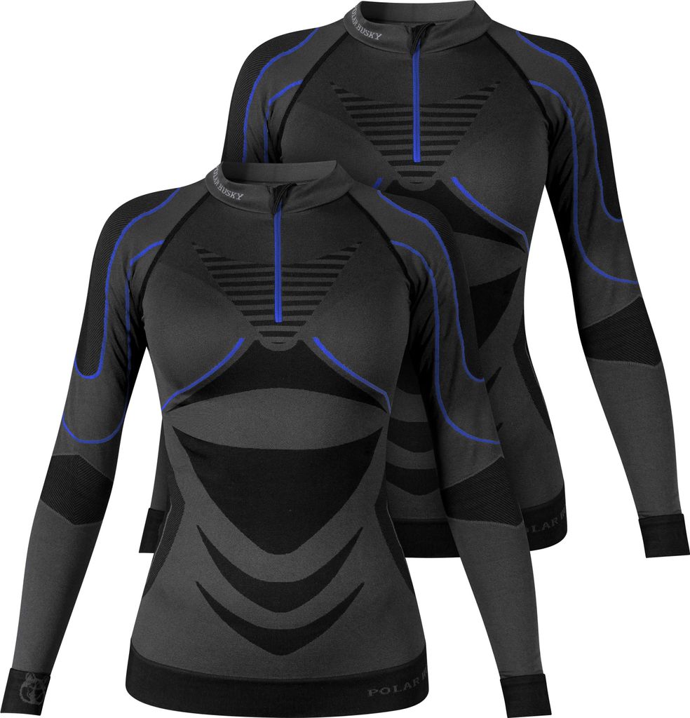 normani 2 x Funktionsunterhemd Langarm Shirt Skiunterwäsche für Damen