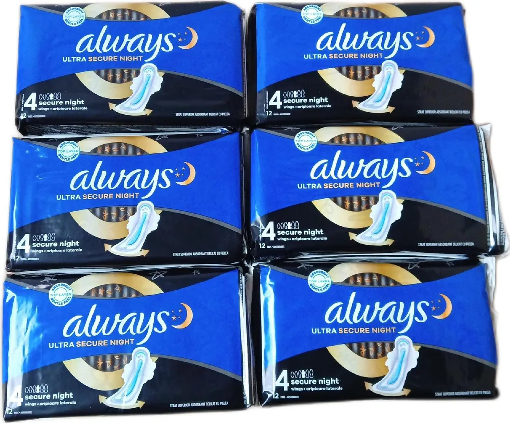 Always Ultra Secure Night Ailettes : 72 Serviettes Protection Max 9H - 11