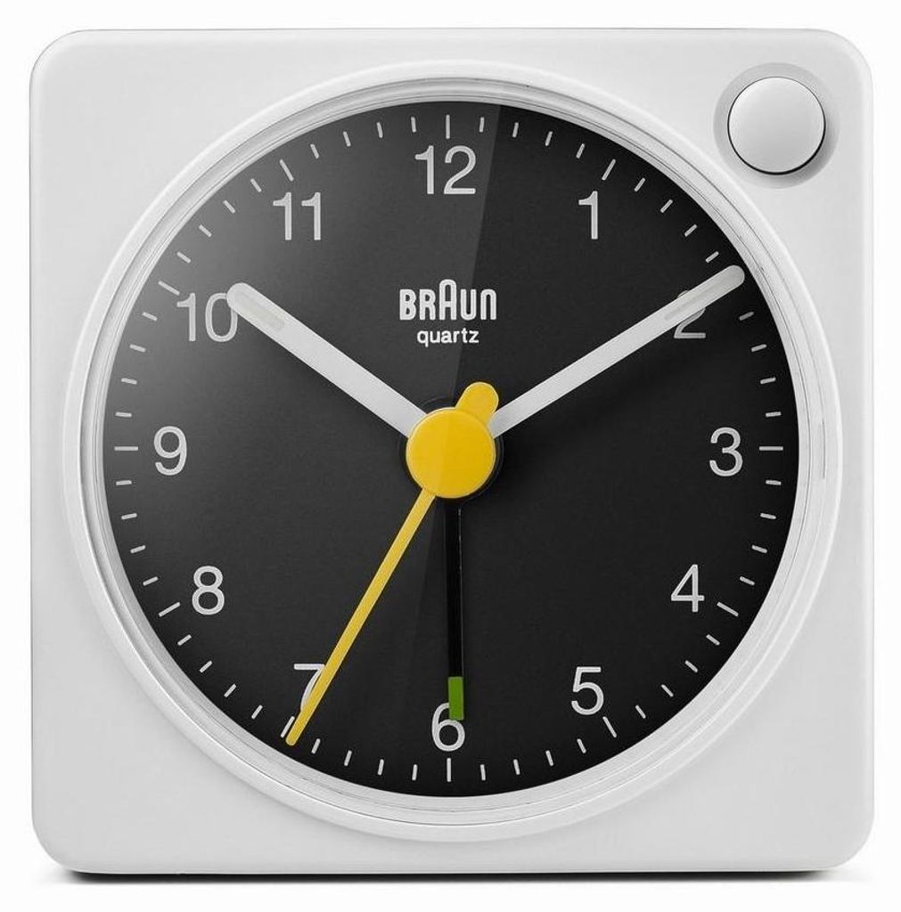 Braun BC02XW, Analógový budík, Obdĺžnik, Biela, Analóg, Obrázok produktu 