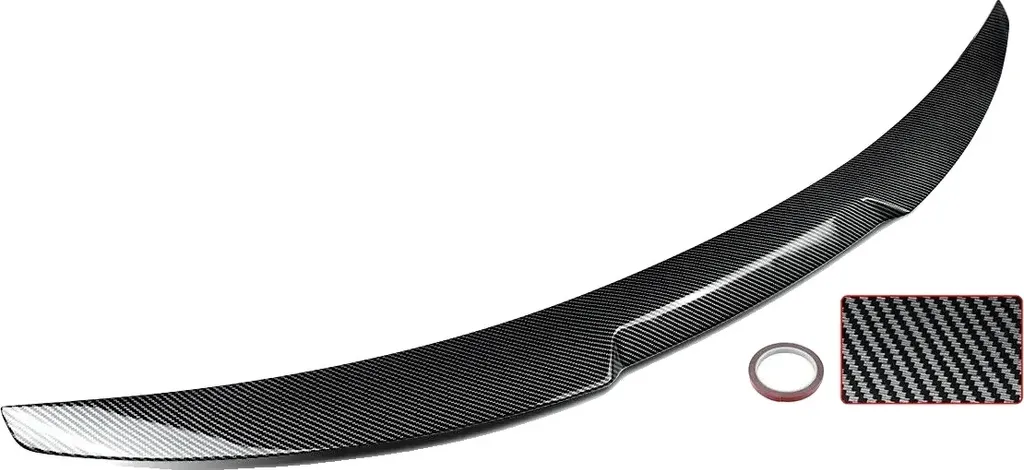 Aileron de Hayon Style M4 Look Carbone - Spoiler Arrière Universel Sport
