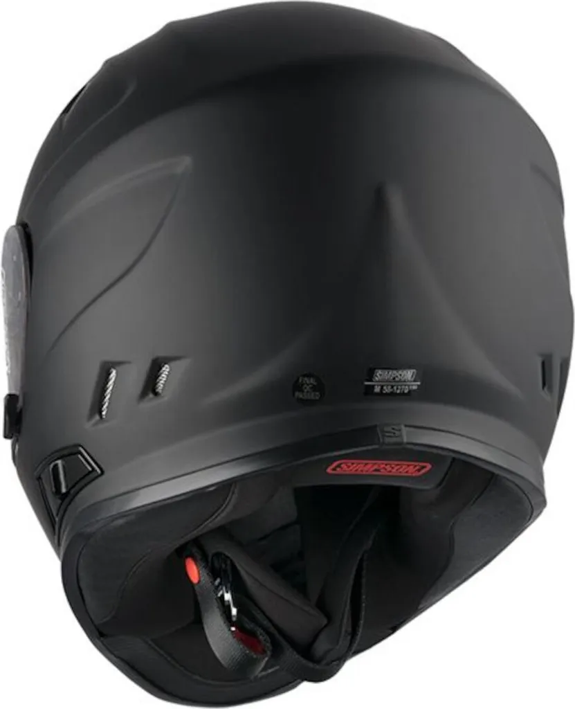 Simpson Venom Solid 06 Casque Noir Mat Taille 63(2XL) - Écran Pare-soleil - 3