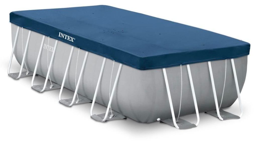 Intex Pool Abdeckplane Rechteckig 488 x 244 cm Blau Robust