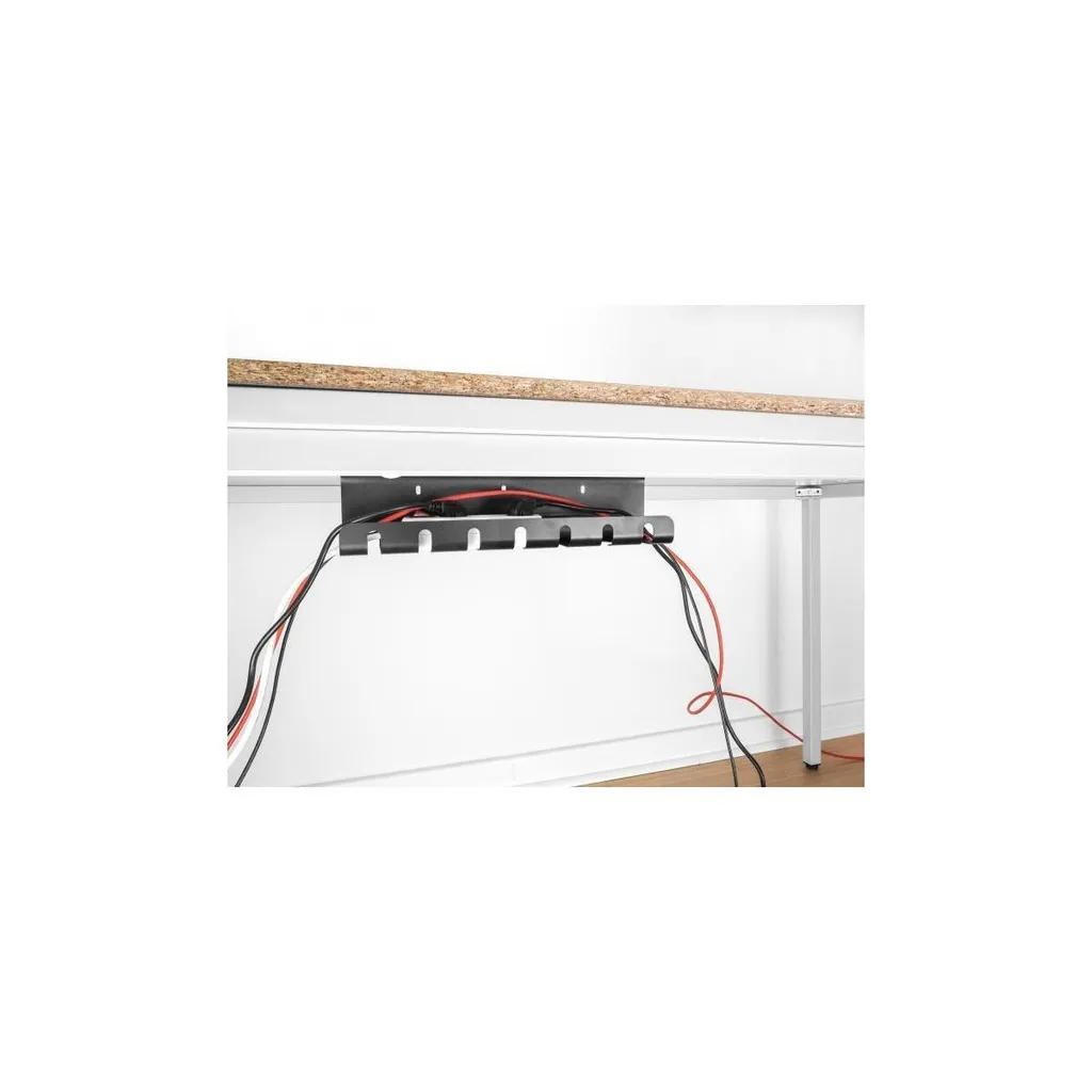 Support Câbles de Bureau Delock Noir - Fixation Robuste par Vis