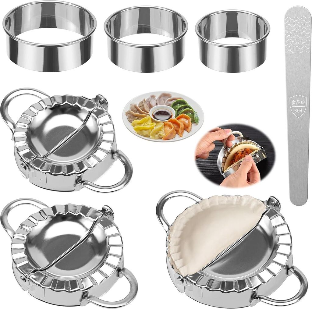 Teigtaschenform Set - vielseitig - Set von 3 - rostfreies Stahl