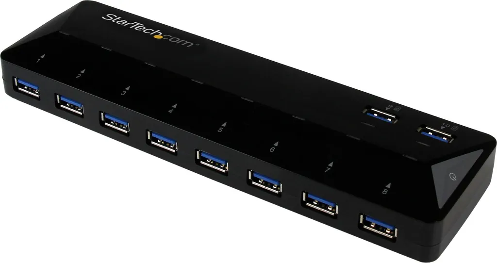 Organizer USB 10 Porte StarTech.com: Carica Rapida e Stile Elegante