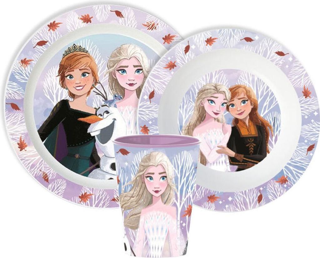 Disney Autumn Leaves Geschirrset, Mikroplastik-Set, mit Becher 260 ml