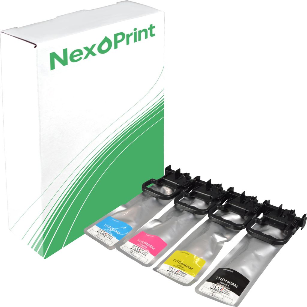 NexoPrint C13T11D140-440 Multipack (Schwarz + Farbe) Druckerpatronen kompatibel zu Epson WorkForce WF-2930 WorkForce WF-2950 WorkForce WF-2960 Work...