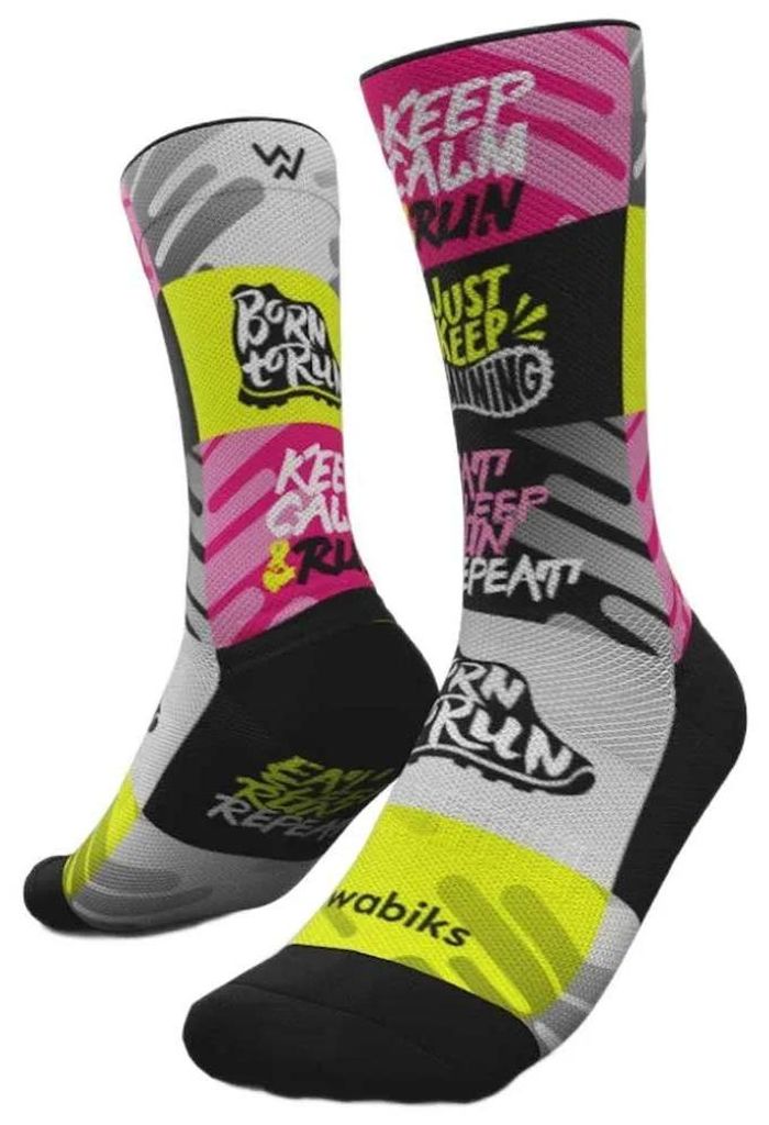 Wabiks Born To Run Crew-socken Mehrfarbig EU 39-42 Mehrfarbig EU 39-42