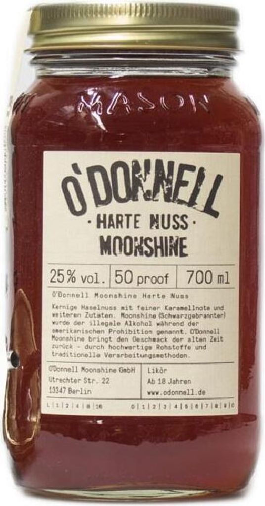 O'Donnell Moonshine Harte Nuss 700ml 25% Vol. Produktbild 