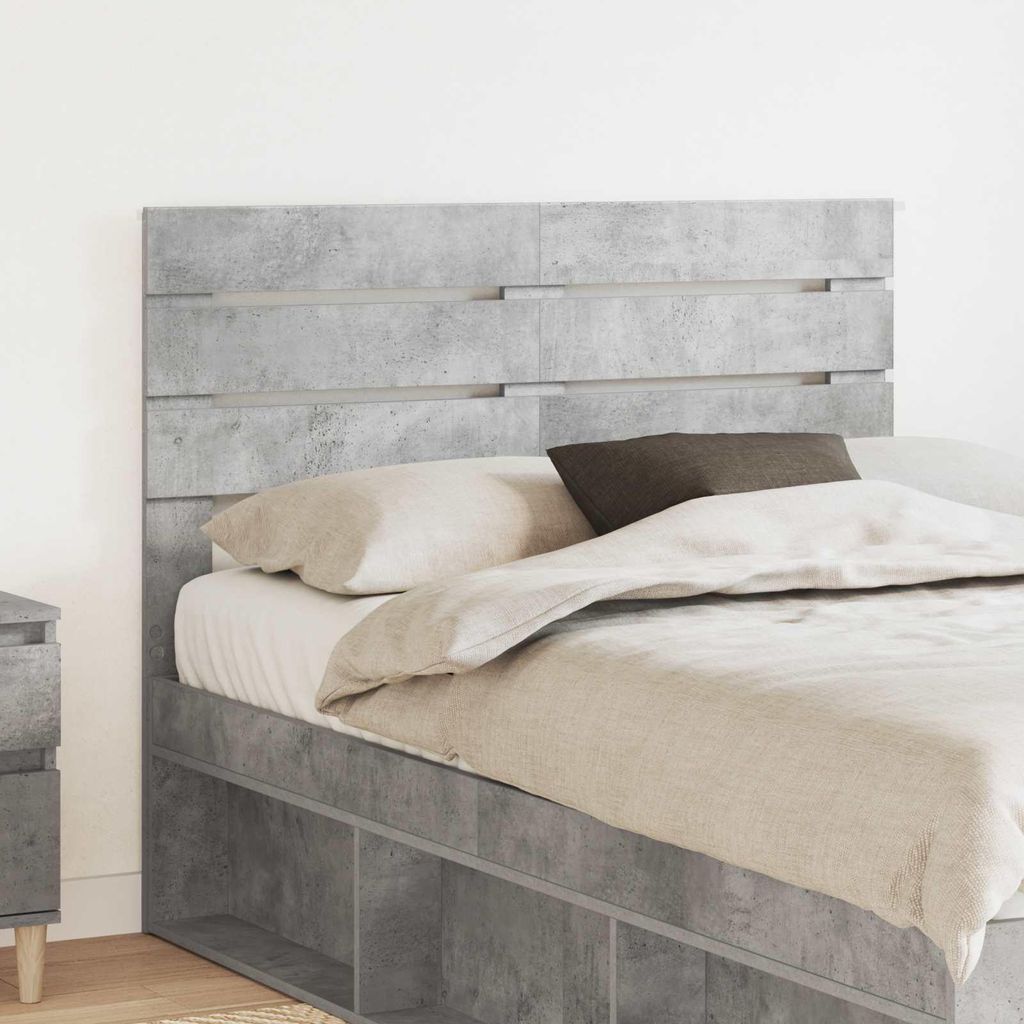 "Schlussverkauf" Bettkopfteil 1 pc - Einfache Montage - Beton Grau 135 cm Holzwerkstoff C11533