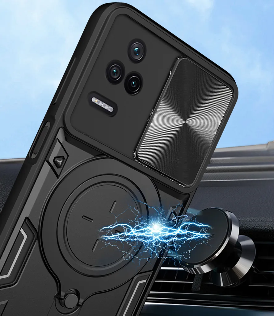 Custodia Xiaomi Redmi Note 12S Viola - Protezione Rugged e Anello - 4