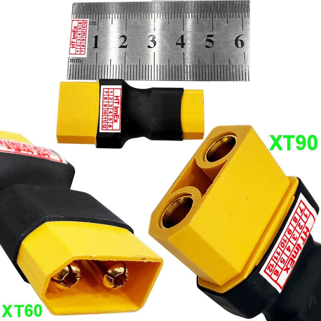 XT90 Buchse auf XT60 Stecker Adapter für LiPo Akku Produktbild 