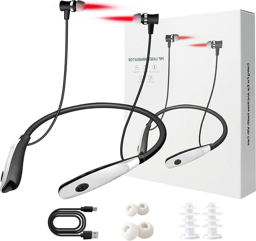 Tinnitus Infrarot Ohrstöpsel 650nm – Rotlicht Nase & Ohren, Mikrozirkulationsverbesserung, Tinnitus Linderung