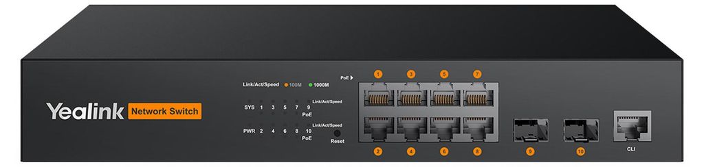 Yealink RCH80, Managed, L2+, Power over Ethernet (PoE), Rack-Einbau