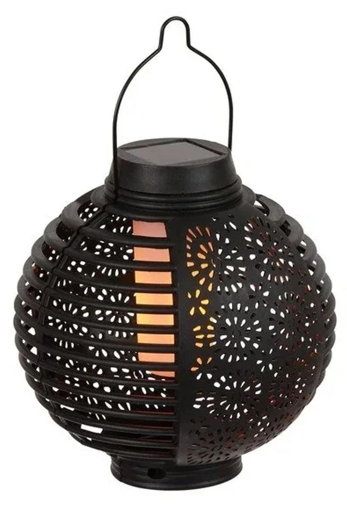Solar lanterns "Flame" black, set of 2 Immagine del prodotto 