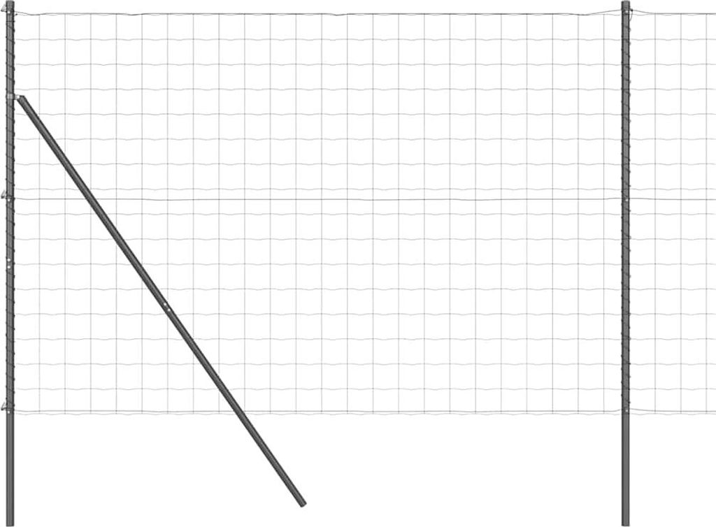 vidaXL Zaun mit Pfosten Grau 1,6 x 10 m Stahl und PVC