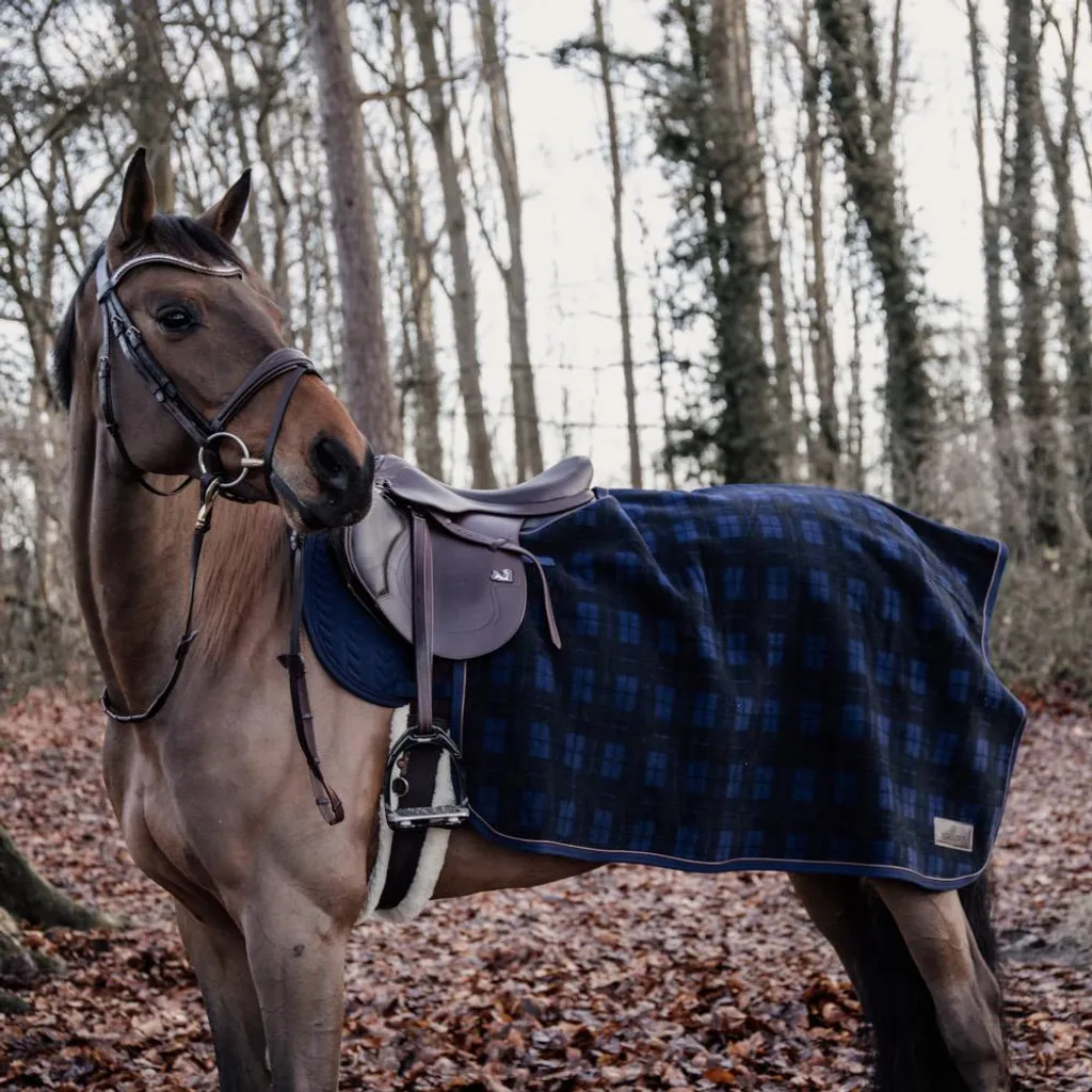 Couverture d'exercice Kentucky Horsewear Heavy Fleece Square Check M