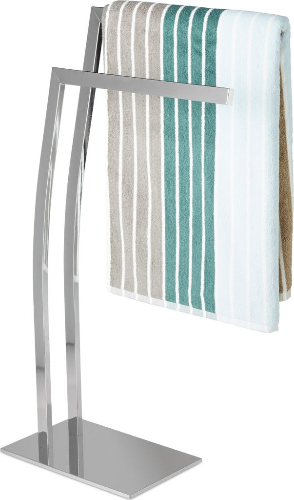 Relaxdays Handtuchhalter WIMEDO, HxBxT:80x32x20cm, Produktbild 