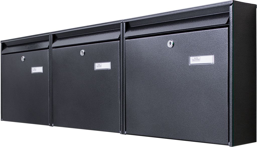 Burg-Wächter Briefkastenanlage 3-fach schwarz 108x32x10cm, Produktbild 4