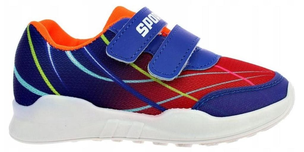 Kinder Klettverschluss Sneaker Freizeitschuhe in Blau Produktbild 