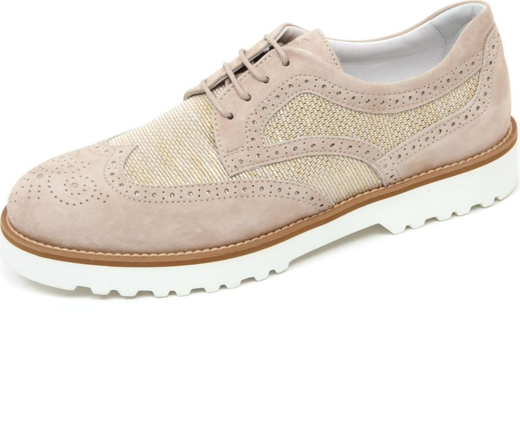 C8252 scarpa donna HOGAN H259 route francesina beige Schuh Frau