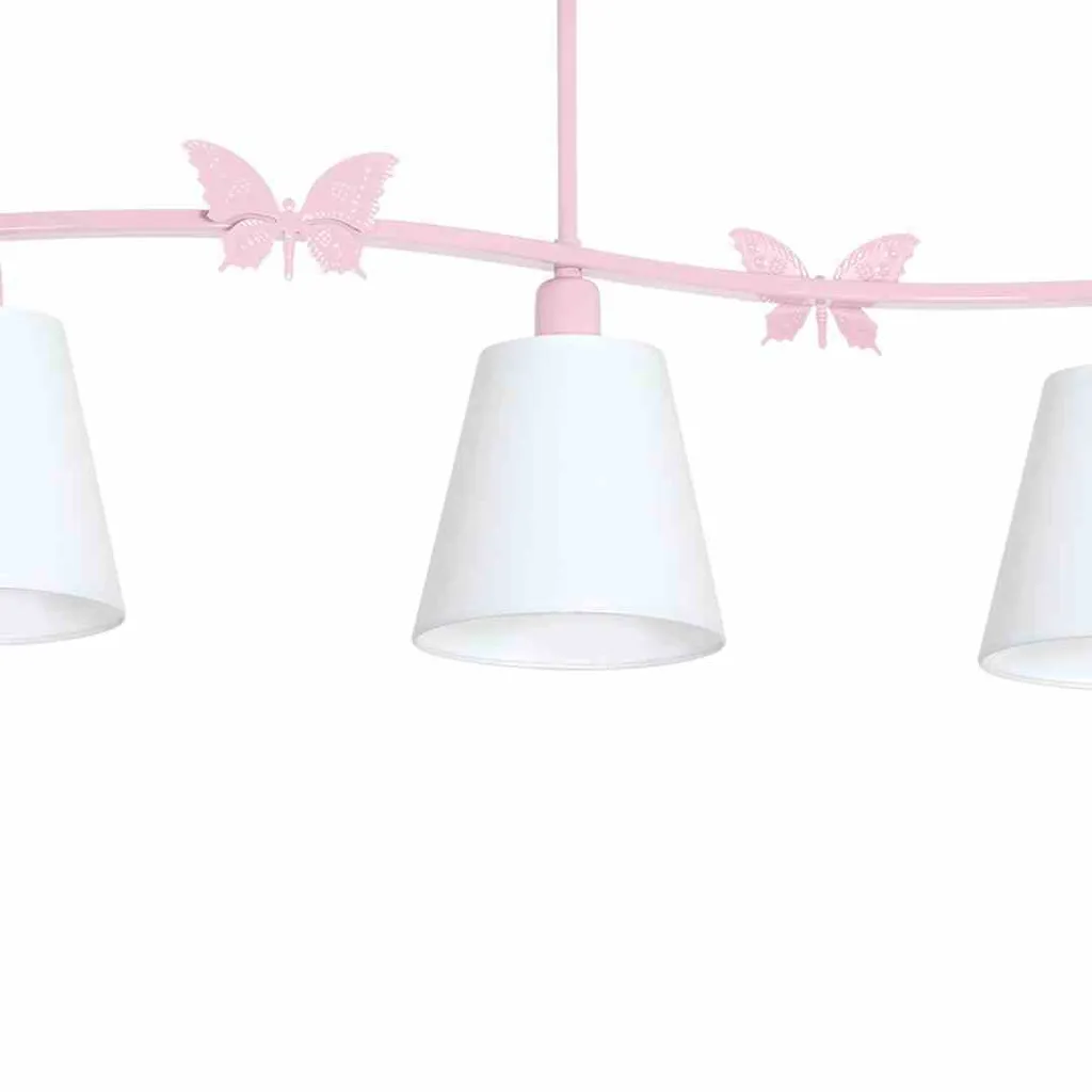 Mini Spot Plafonnier 3 Spots Rose Vif - Éclairage Orientable - 2