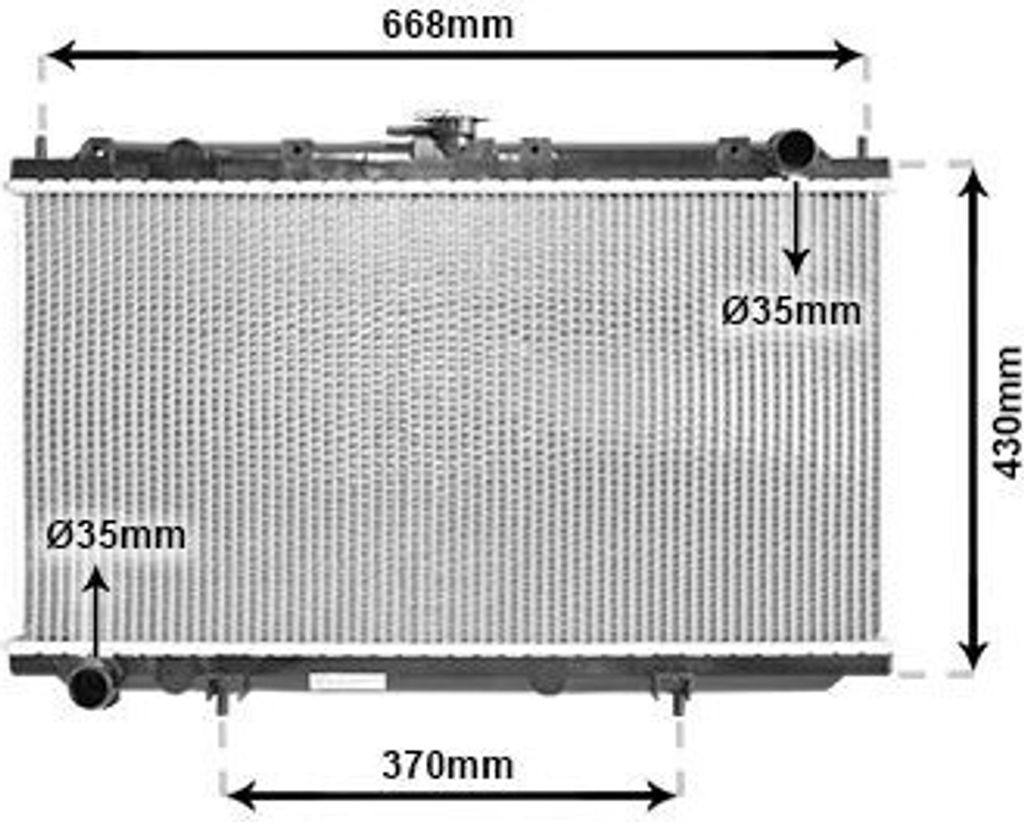 VAN WEZEL 13002179 Kühler Wasserkühler Motorkühler für NISSAN PRIMERA (P11) PRIMERA Hatchback (P11)