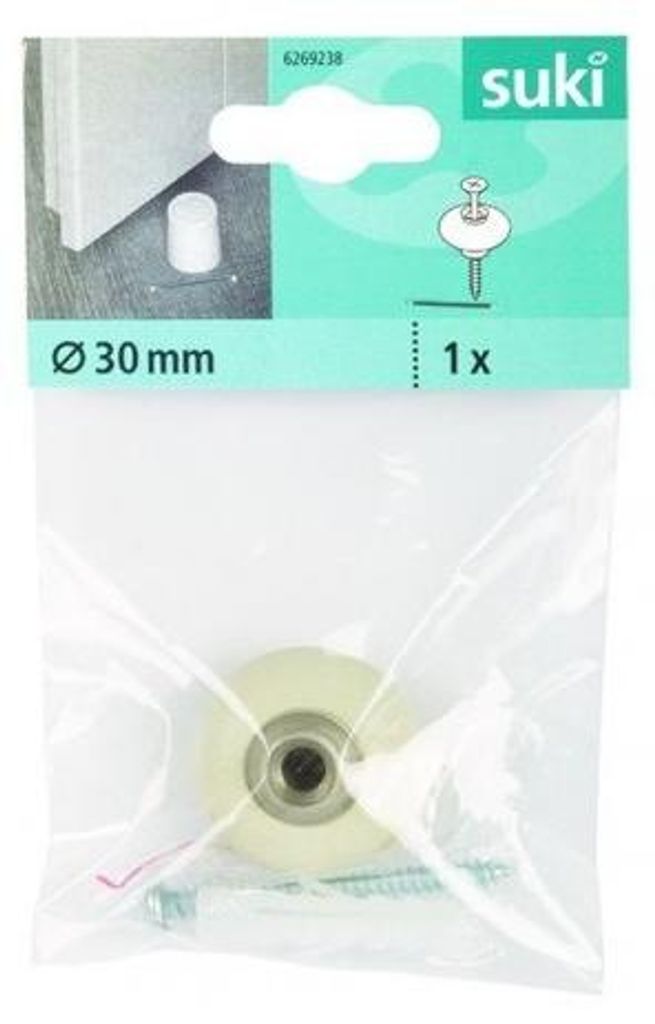 Fix-o-moll Türschloss vernickelt 2 Türschloss weiß Deko 30 mm - Fix-o-moll