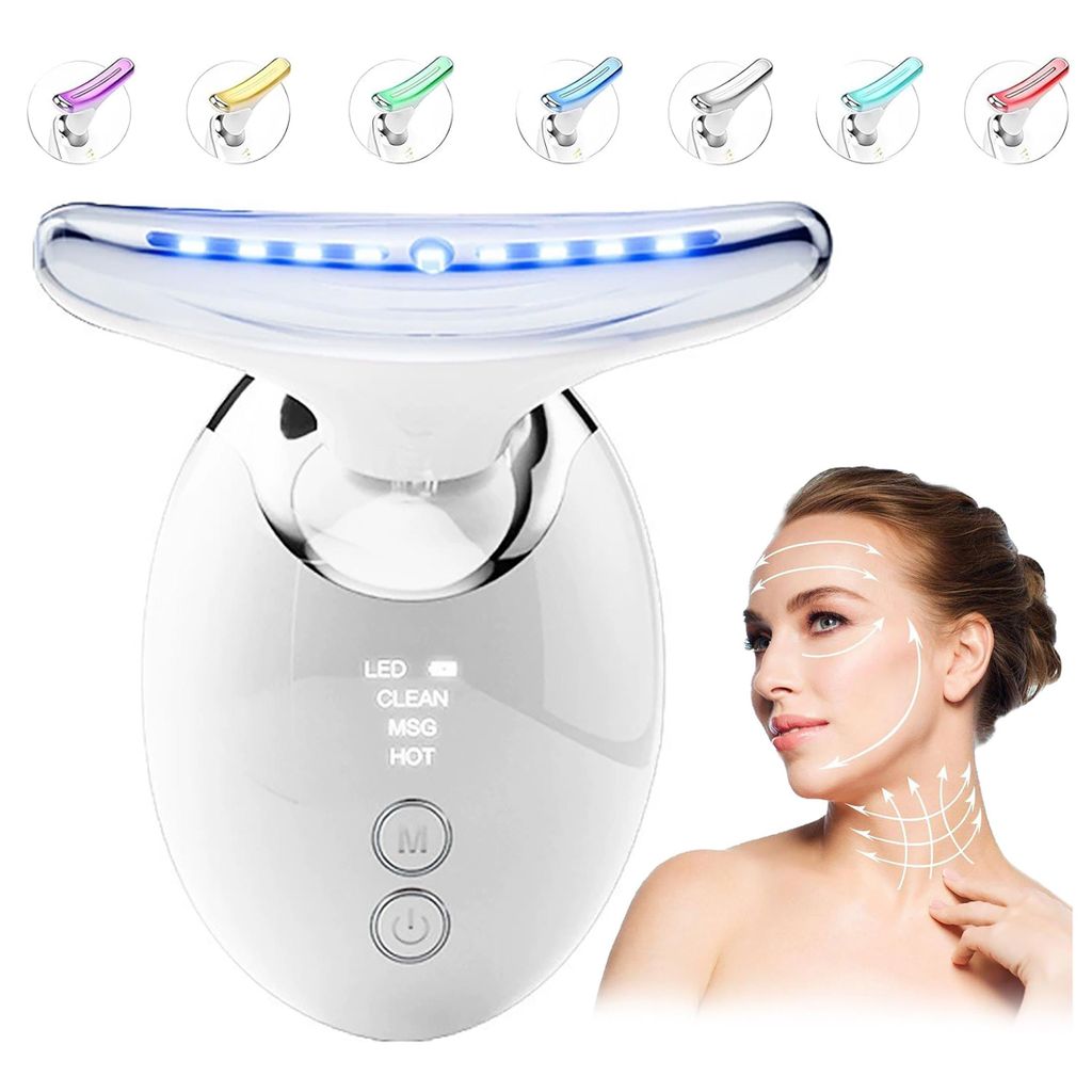 SROSS Gesichtsmassagegerät Gegen Falten Face Massagegerät, EMS Face Lifting Gerät 42°C , Anti-Falten & Hautstraffung für Hals Wangen & Nasolab...