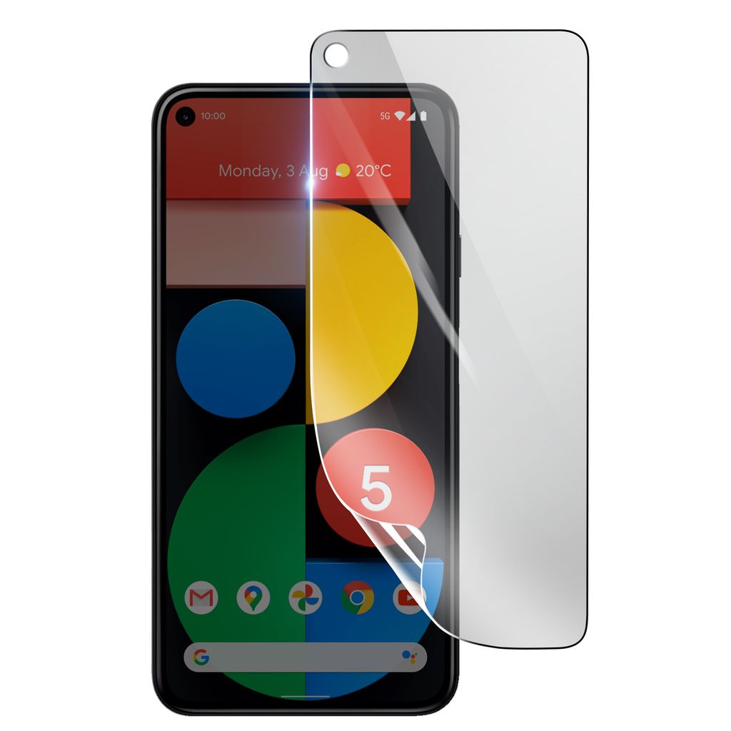 3mk, Stoß- und kratzfester Hydrogel Bildschirmschutz für Google Pixel 5, Transparent
