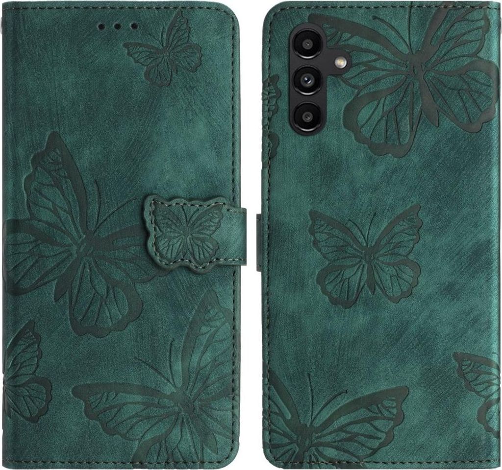 Samsung Galaxy A36 Hülle - Coverup Schmetterlinge Klapphülle - Grün