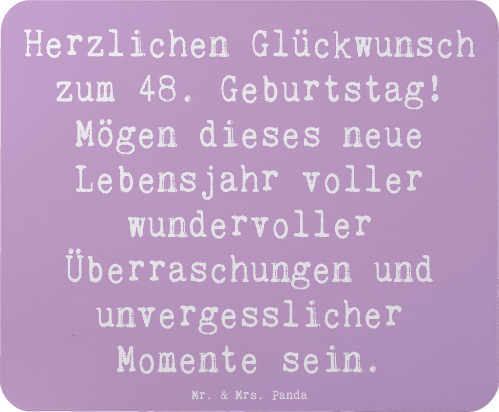 Mr. & Mrs. Panda Mousepad Spruch 48. Geburtstag - Produktbild 