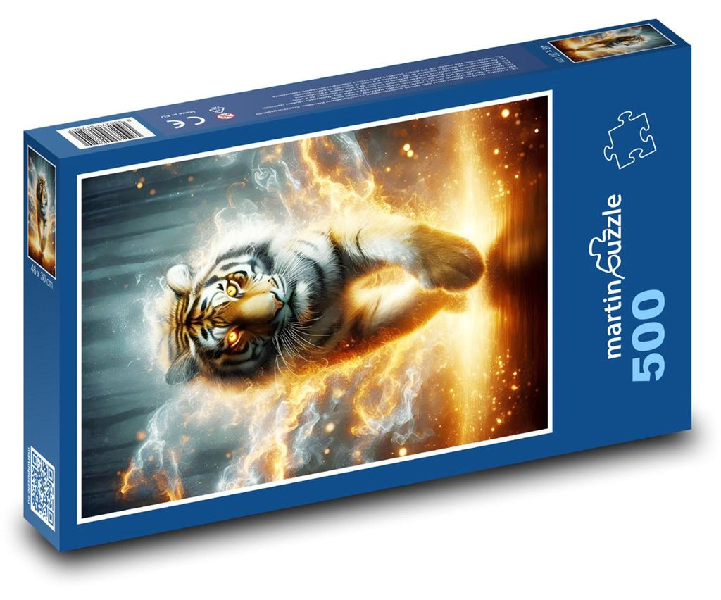 Puzzle 500 Tygr se svítícíma očima - martinpuzzle Obrázek produktu 