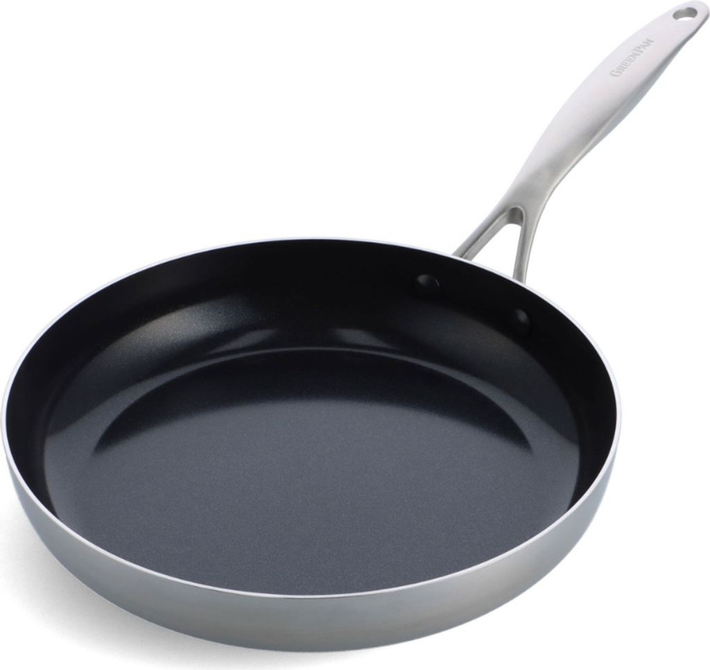 Greenpan Geneva Bratpfanne 28 cm Edelstahl schwarz
