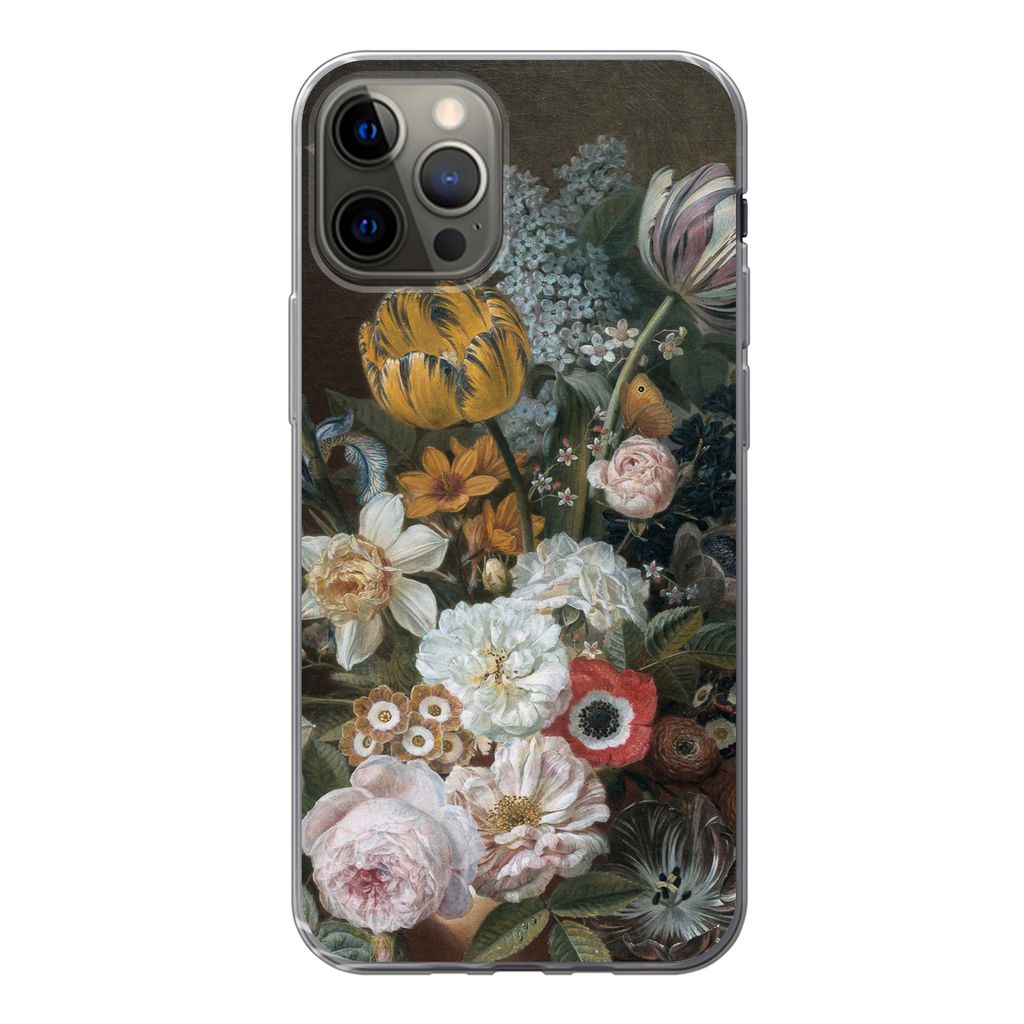 MuchoWow Handyhülle Schutzhülle Hülle für iPhone 12 Pro Stilleben mit Blumen - Gemälde von Eelke Jelles Eelkema Silikon Softcase Handy Hüll...