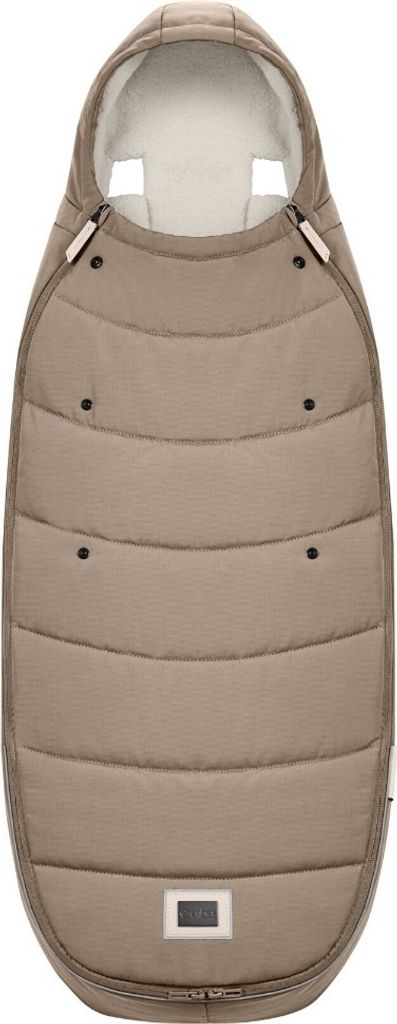 Cybex Platinum Fußsack Cozy Beige/Beige – weicher Teddyfleece, wasserabweisend, kompatibel mit Priam, e-Priam & Mios Kinderwagen