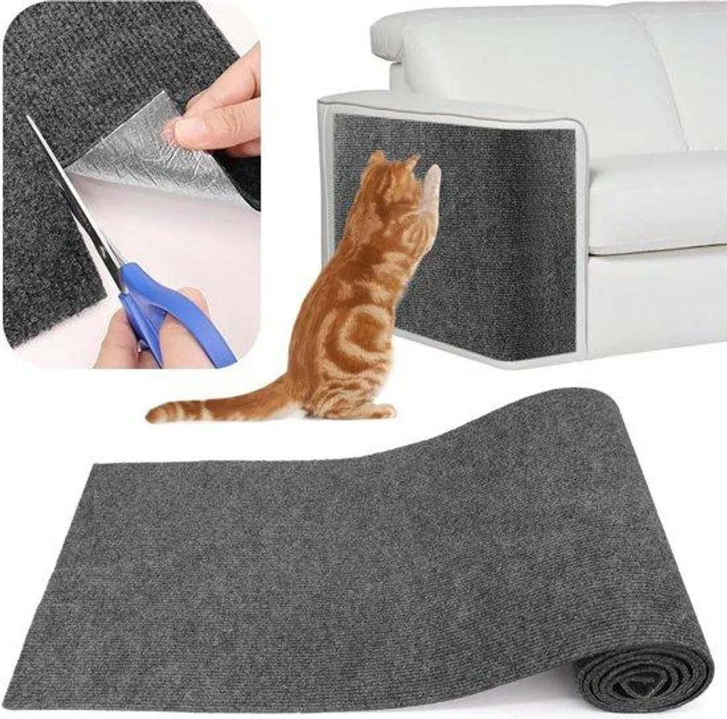 Anti-griffes chat : tapis autocollant 200cm pour sauver canapé et murs