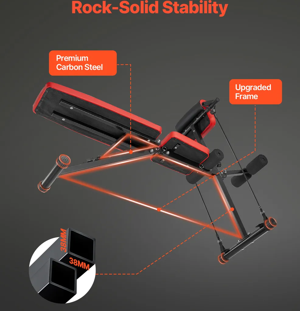 Banc de musculation compact et stable pour résoudre le manque d'espace