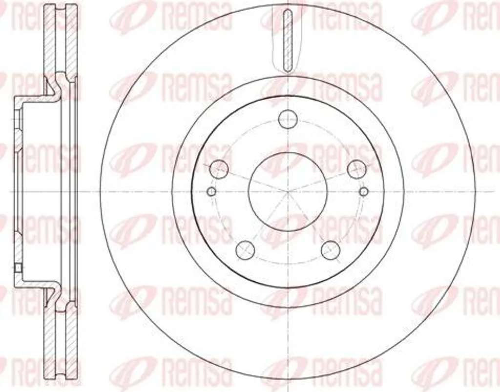 Disque de frein REMSA 61050.10 OE 4351205080 pour Auris et Corolla